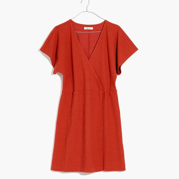 Madewell Textured Rust V-Neck Top - Picture 1 of 3